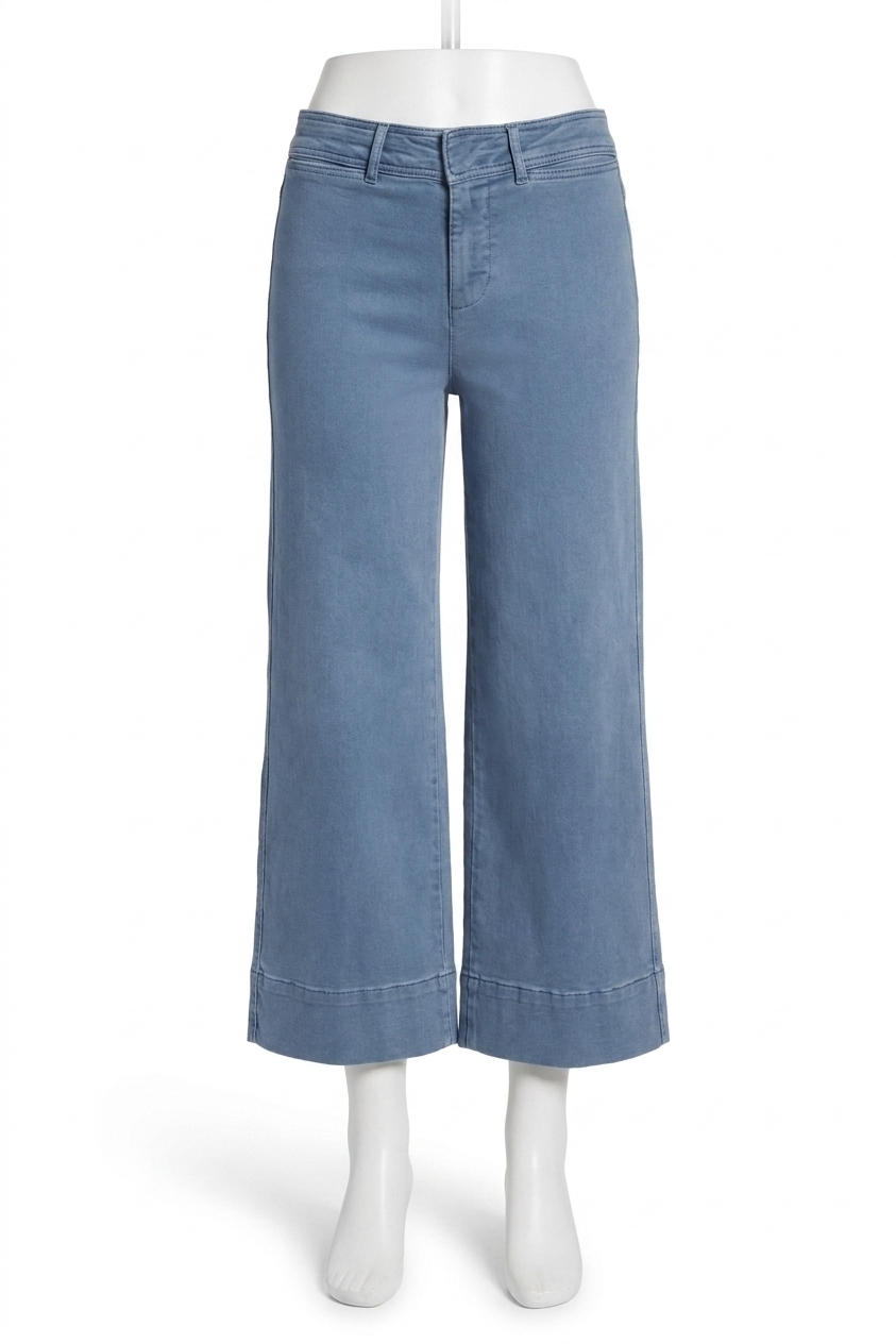 New Tribal Comfort Stretch High Rise Palazzo Pants In Slate Blue